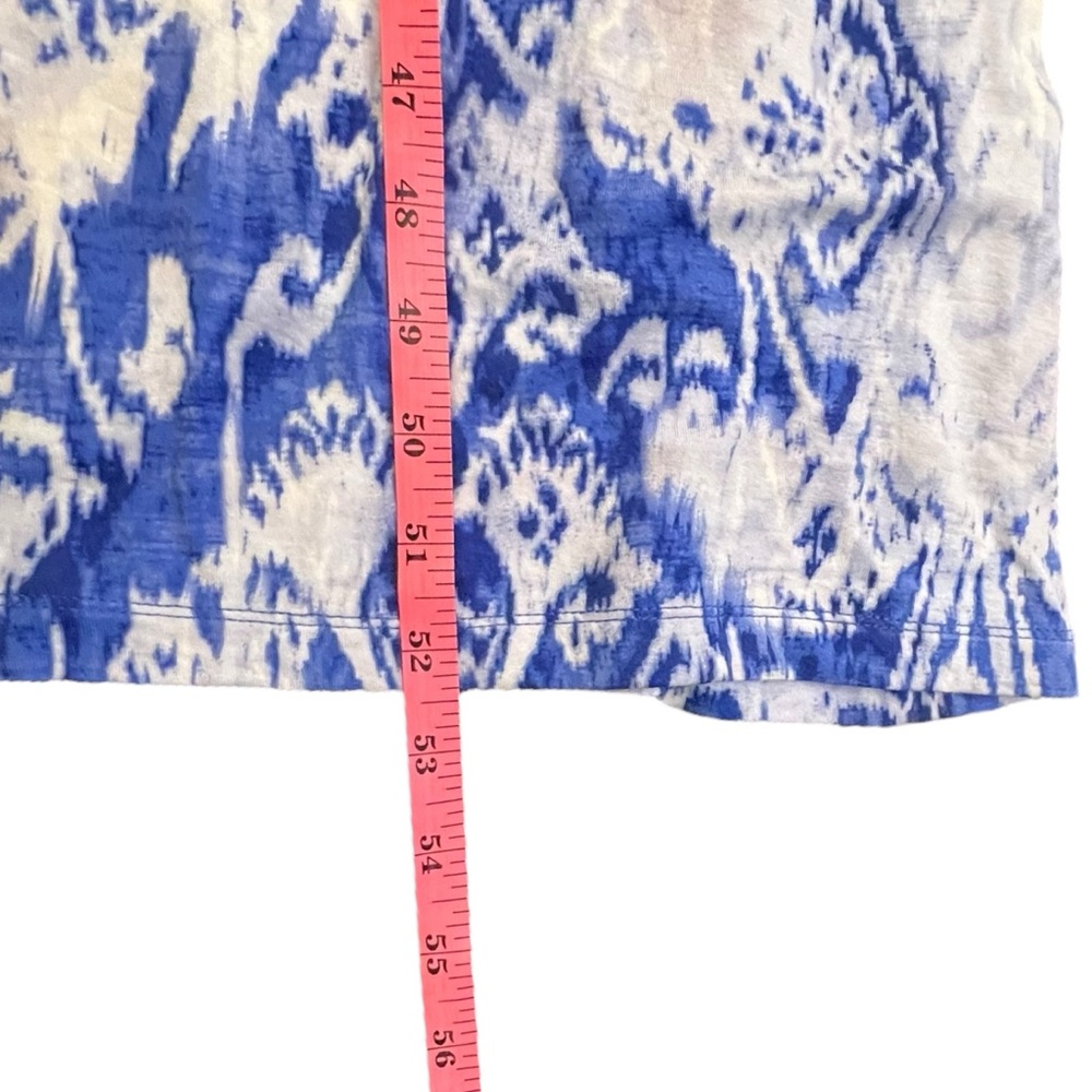 Carole Little Dress Ruched Maxi Cami Halter Empire Blue Tie Dye Boho Hippie XL - Picture 13 of 15